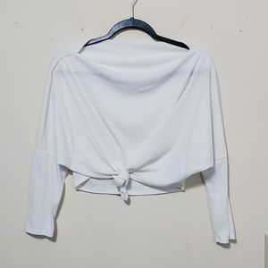 Laura's Boutique White Off Shoulder Top Knot Large